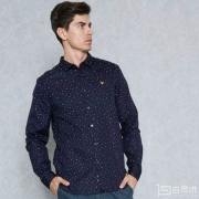 亚马逊海外购：LYLE & SCOTT 苏格兰金鹰 Paint 男士纯棉印花长袖衬衫 Prime会员免费直邮