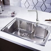 科勒（KOHLER）  K-77160T-2S-NA 大单槽 + K-99175T-4-CP 利奥外抽拉厨房龙头