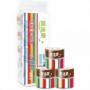 顺清柔 卫生纸彩虹4层200g有芯卷纸*10卷