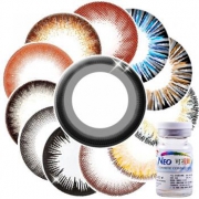 NEO 可视眸年抛彩色隐形眼镜1片装*2