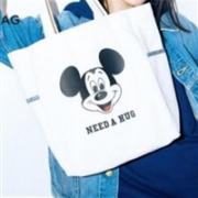 日本时尚杂志 mini 3月刊 附录赠送 Lee&Disney 合作款 米奇帆布包
