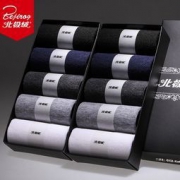 Bejirog 北极绒 秋冬款100%纯棉男袜 10双