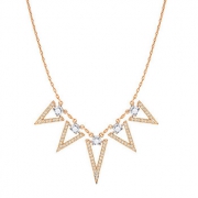 SWAROVSKI施华洛世奇 女士FUNK NECKLACE L玫瑰金V形水晶项链