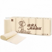 泉林本色 实芯环保系列不漂白3层70g扁卷纸*12卷