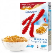 全球第一谷物企业 家乐氏 香脆麦米片 即食谷物早餐 370g*5件