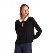 ZARA TRF 女装撞色领口上衣