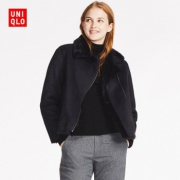 UNIQLO优衣库 女装仿皮机车茄克