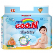 GOO.N 大王 特薄干爽 婴儿纸尿裤 大号L32片    29.9元，可满499减100