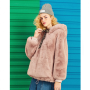 MATERIAL GIRL 纯色毛绒时尚连帽卫衣