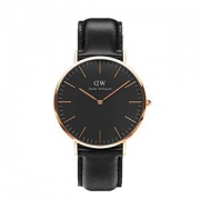 Daniel Wellington 丹尼尔•惠灵顿 DW 黑表盘 皮表带 女表