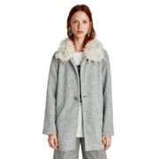 ZARA 女装毛绒领口大衣