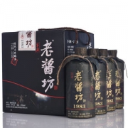 赖祖 老酱坊 酱香型53度白酒 375ml*4瓶 礼盒装 离茅台厂仅3公里