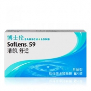 博士伦 清朗舒适月抛隐形眼镜6片装