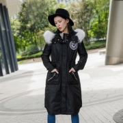 海贝 毛领连帽加厚保暖棉服外套