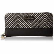 Calvin Klein Key Item Raffia+Saffiano 女士钱包
