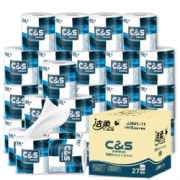 19日0点、移动专享： C&S 洁柔 蓝面子系列 卷纸 3层140g*27卷    27.9元