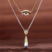 新年礼物：SWAROVSKI 施华洛世奇 Gipsy 恶魔之眼 5270083 水滴层次项链