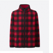 UNIQLO优衣库 男童印花摇粒绒拉链茄克