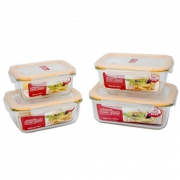 乐扣乐扣 微波炉饭盒420ml+740ml*2+1130ml四件套