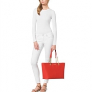 MICHAEL KORS Jet Set Travel 女士真皮单肩包     橙色