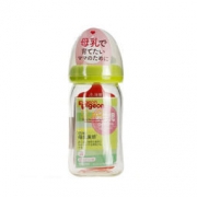 Pigeon 贝亲 母乳实感宽口耐热玻璃奶瓶160ml 浅绿色 *5件 +凑单品