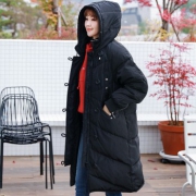 韩都衣舍 女装加厚中长款羽绒服