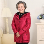 雪瑞思 中老年女中长款羽绒服 可脱卸内胆