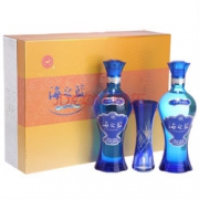 年货送礼！洋河蓝色经典 海之蓝 52度 礼盒装 480ml*2瓶 实付294元包邮+赠洋河