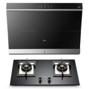 Midea 美的 CXW-260-DJ588R 侧吸式油烟机+5.0Kw  590B天然气灶，送烤箱和扫地机器人