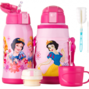 Disney 迪士尼 儿童保温杯带吸管粉色公主600ml *2件+凑单品 102.5元（合51.25元/件）