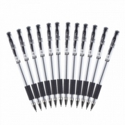 東格 D1经典办公中性笔/水笔/签字笔黑色0.5mm 12只装