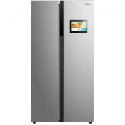 美的(Midea)539升 智慧彩屏对开门冰箱 风冷无霜 69cm薄身设计 (APP远程控制)炫彩钢BCD-539WKZM(E)