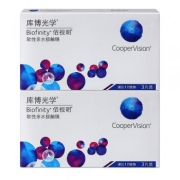 库博佰视明 非球面硅水凝胶隐形眼镜月抛3片装*2盒