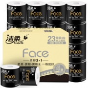 洁柔 黑Face 加厚4层180g 卫生纸 *23卷