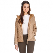UNIQLO优衣库 女装仿羊羔绒压线连帽外套