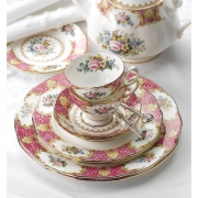 Royal Albert Lady Carlyle 骨瓷餐具五件套 奢华田园风