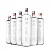 荷兰百年矿泉水品牌 狮力 Sourcy天然气泡水饮用苏打水 750ml*6玻璃瓶