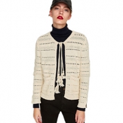 ZARA 女装绒球装饰针织外套