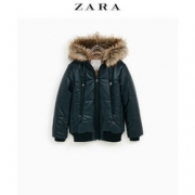 ZARA 童装男童 人造皮草连帽仿皮夹克 05854767407  199元包邮