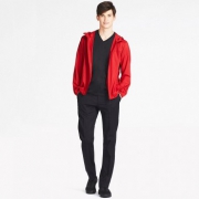 UNIQLO优衣库 Heattech弹力修身无褶长裤(条纹)