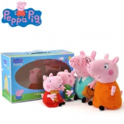 PLUS会员： Peppa Pig 小猪佩奇 毛绒一家礼盒装    69元，可3件7折叠券