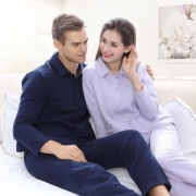 维仕威 男女夹棉棉质家居服套装 情侣睡衣