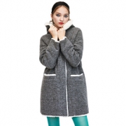 ZARA TRF 女装连帽羊毛外套