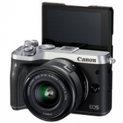 Canon 佳能 EOS M6 微型单电套机 银色（EF-M 15-45 IS STM）