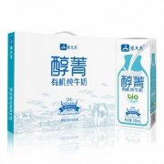 缘天然 醇菁有机全脂纯牛奶200ml*12盒