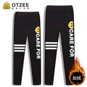 OTZEE 情侣款 加绒 运动休闲裤
