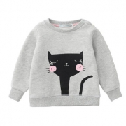 Purrfect diary咕噜日记 儿童小黑猫加绒卫衣1-7岁