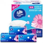 Vinda 维达 超韧3层130抽 软抽抽纸 *18包