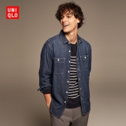 UNIQLO优衣库 牛仔工装衬衫 (水洗产品)