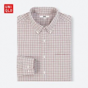 UNIQLO优衣库 男装优质长绒棉格子衬衫(长袖)401819